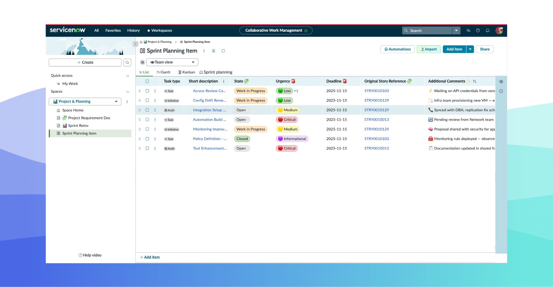 Collaborative Work Management - Advanced