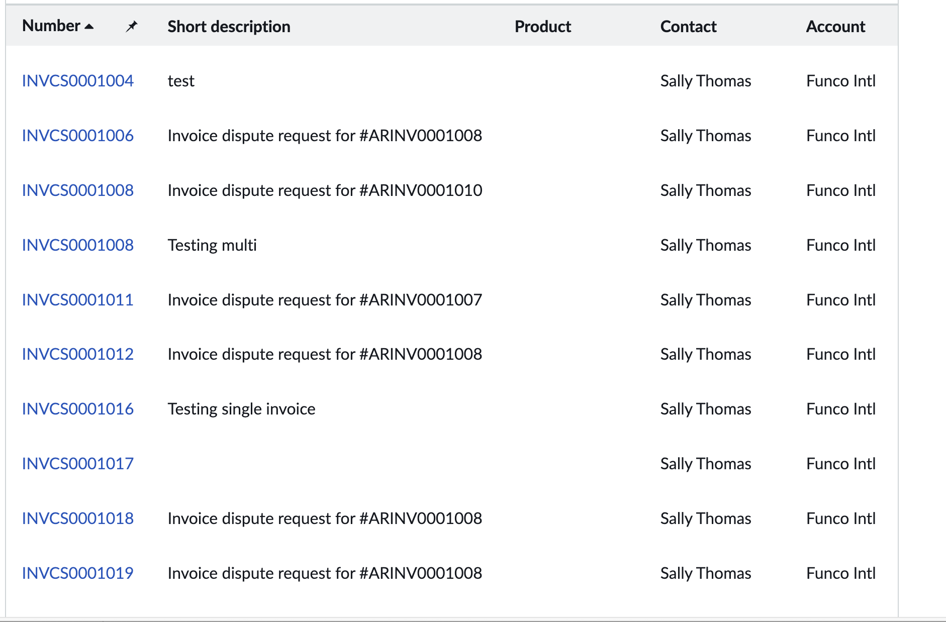 Invoice Case Self-Service