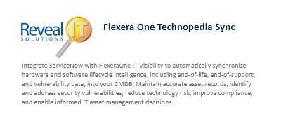 Flexera One Technopedia Sync