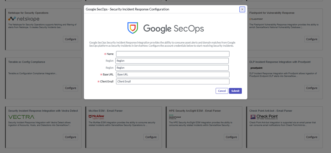 Google SecOps for Security Incident Response - ServiceNow Store