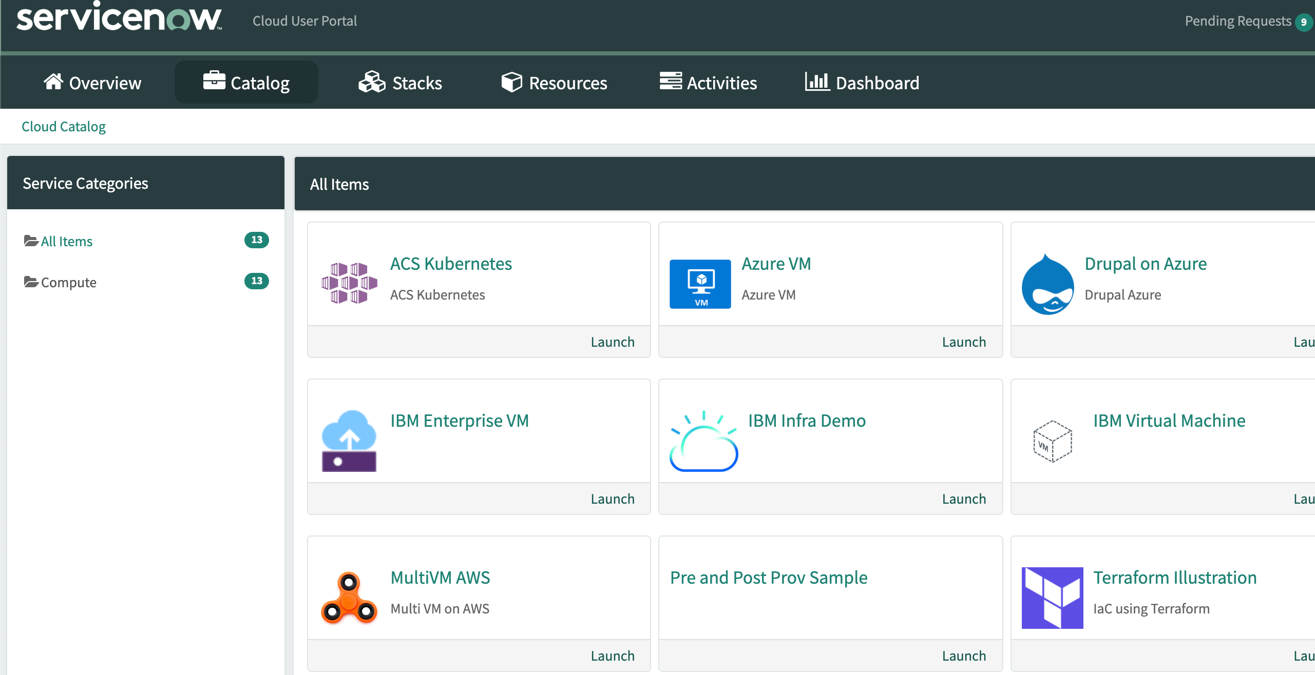 Cloud Services Catalog Terraform Connector