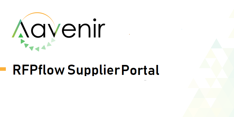 Aavenir RFPflow Supplier Portal