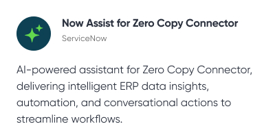 ServiceNow Otto for Zero Copy Connector