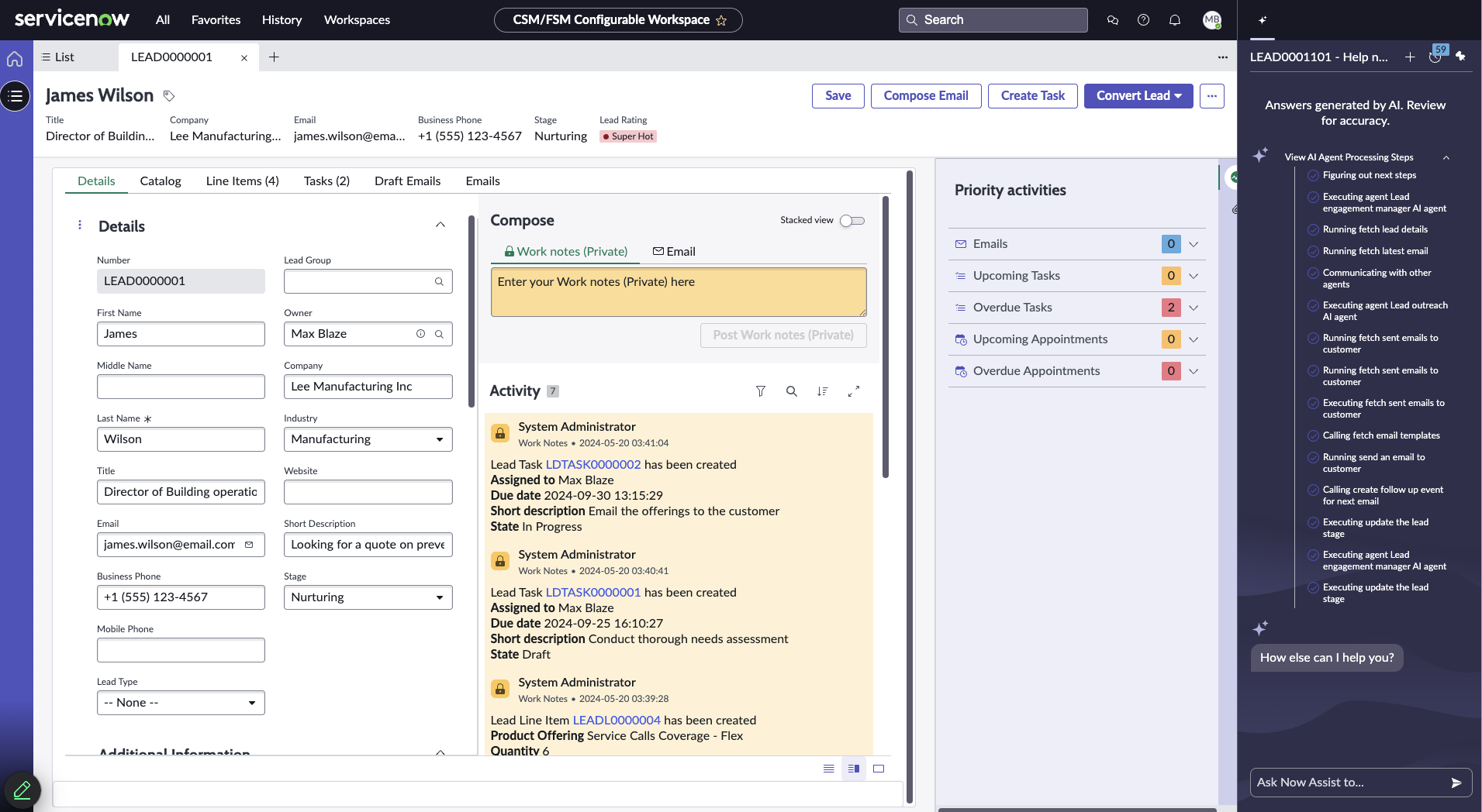 ServiceNow Otto for Sales Automation