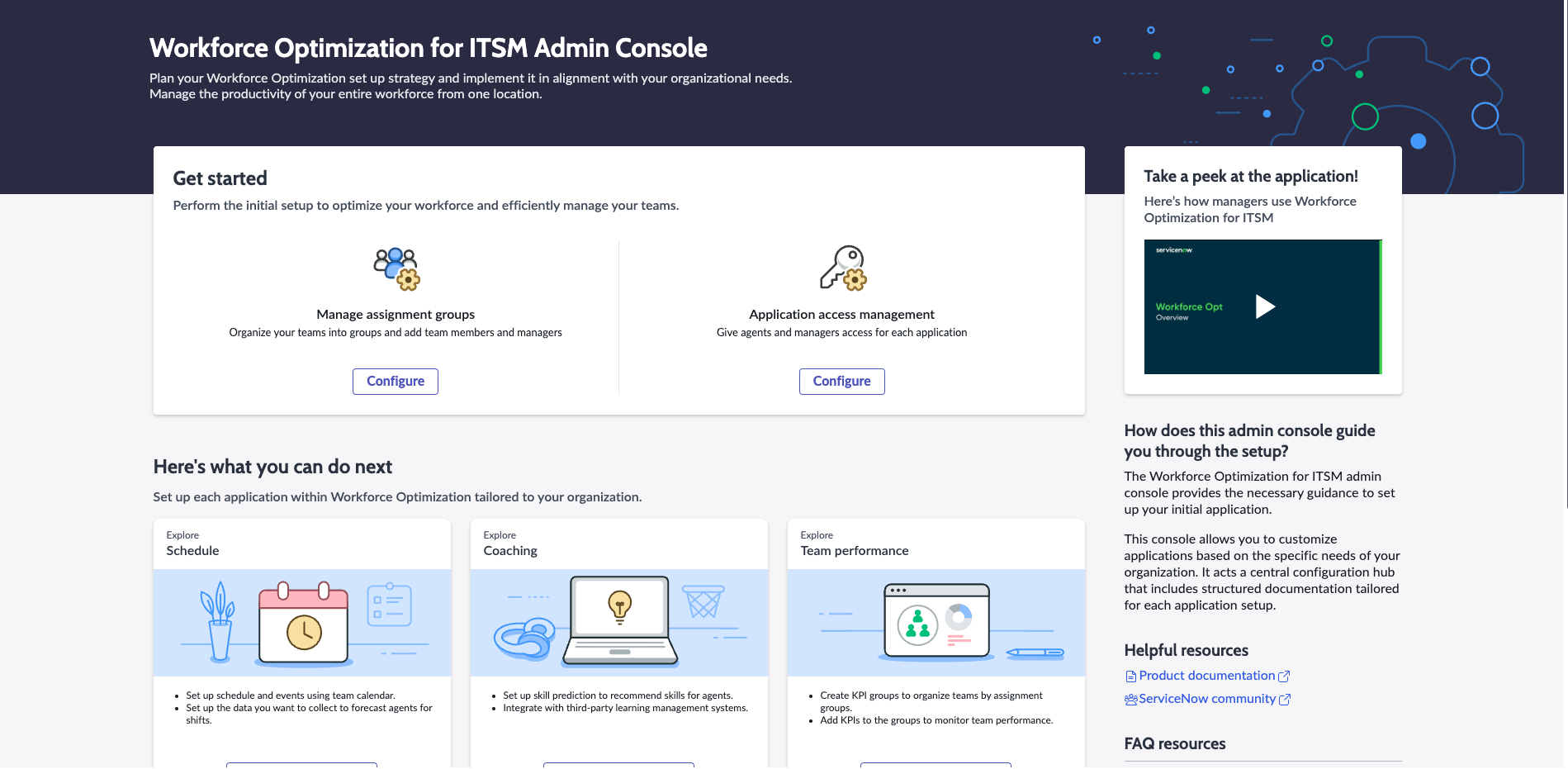 Workforce Optimization for ITSM Admin Center