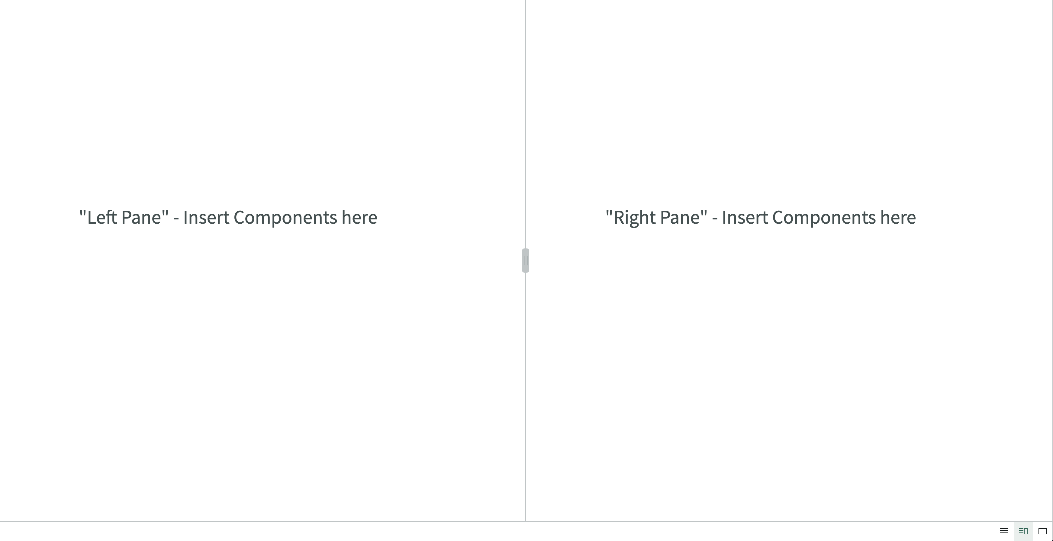 Resizable panes component