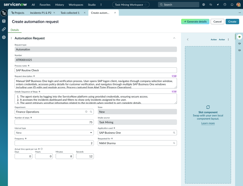 Now Assist for Automation Center
