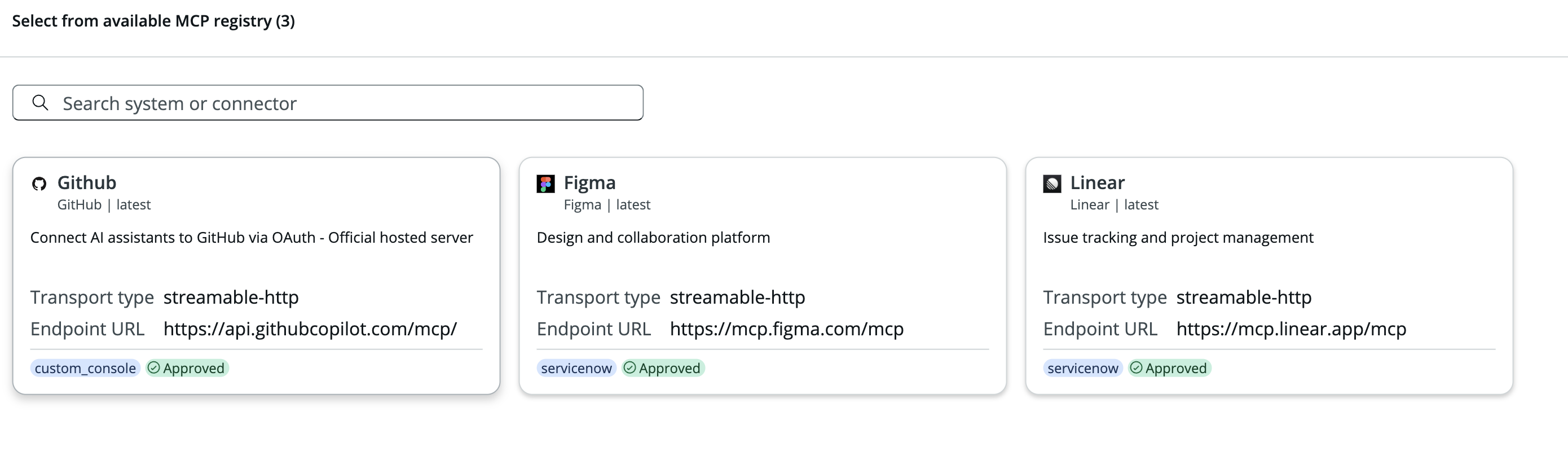 ServiceNow MCP Registry