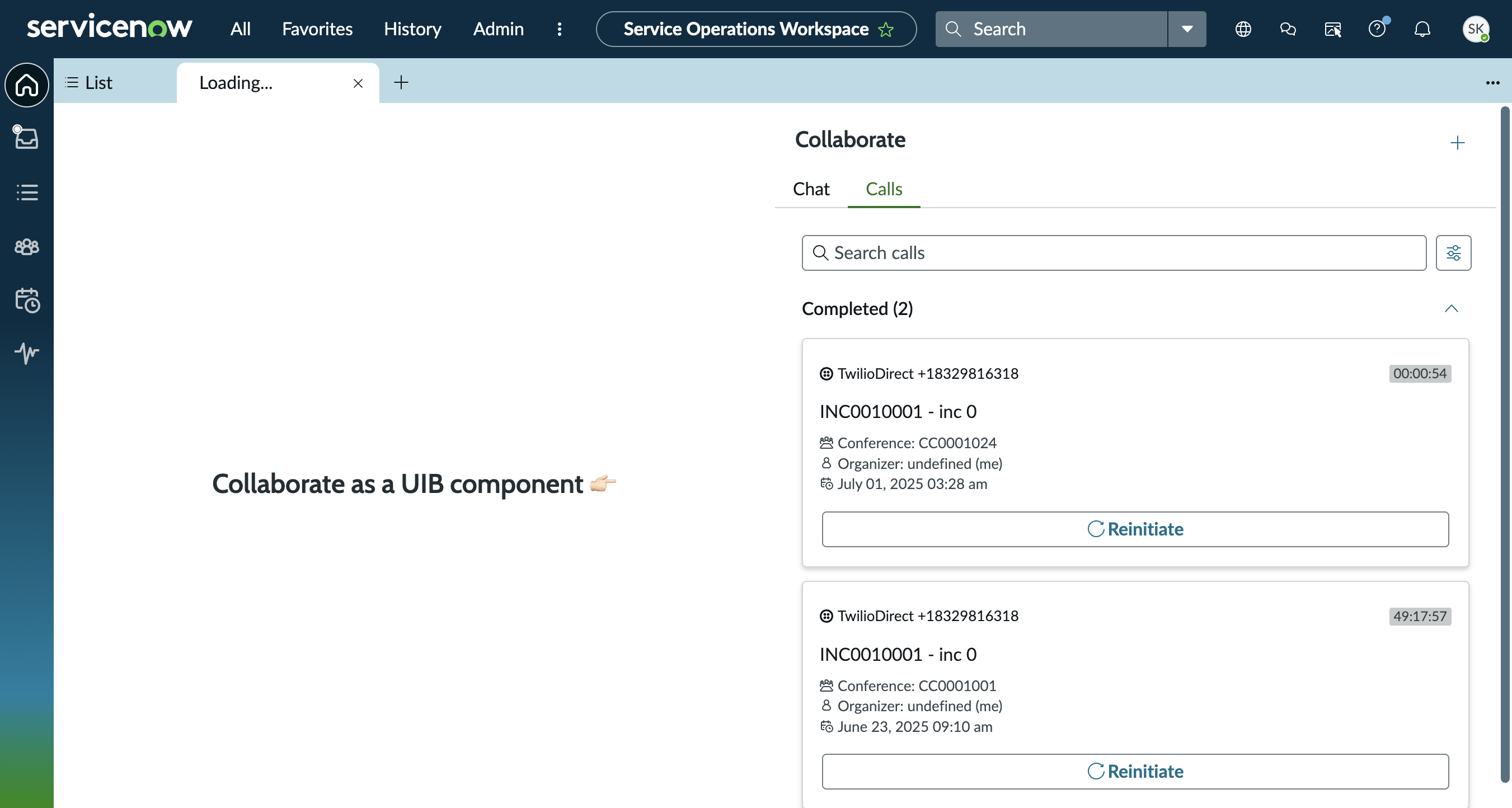 UI Components of Collaboration for Configurable Workspaces
