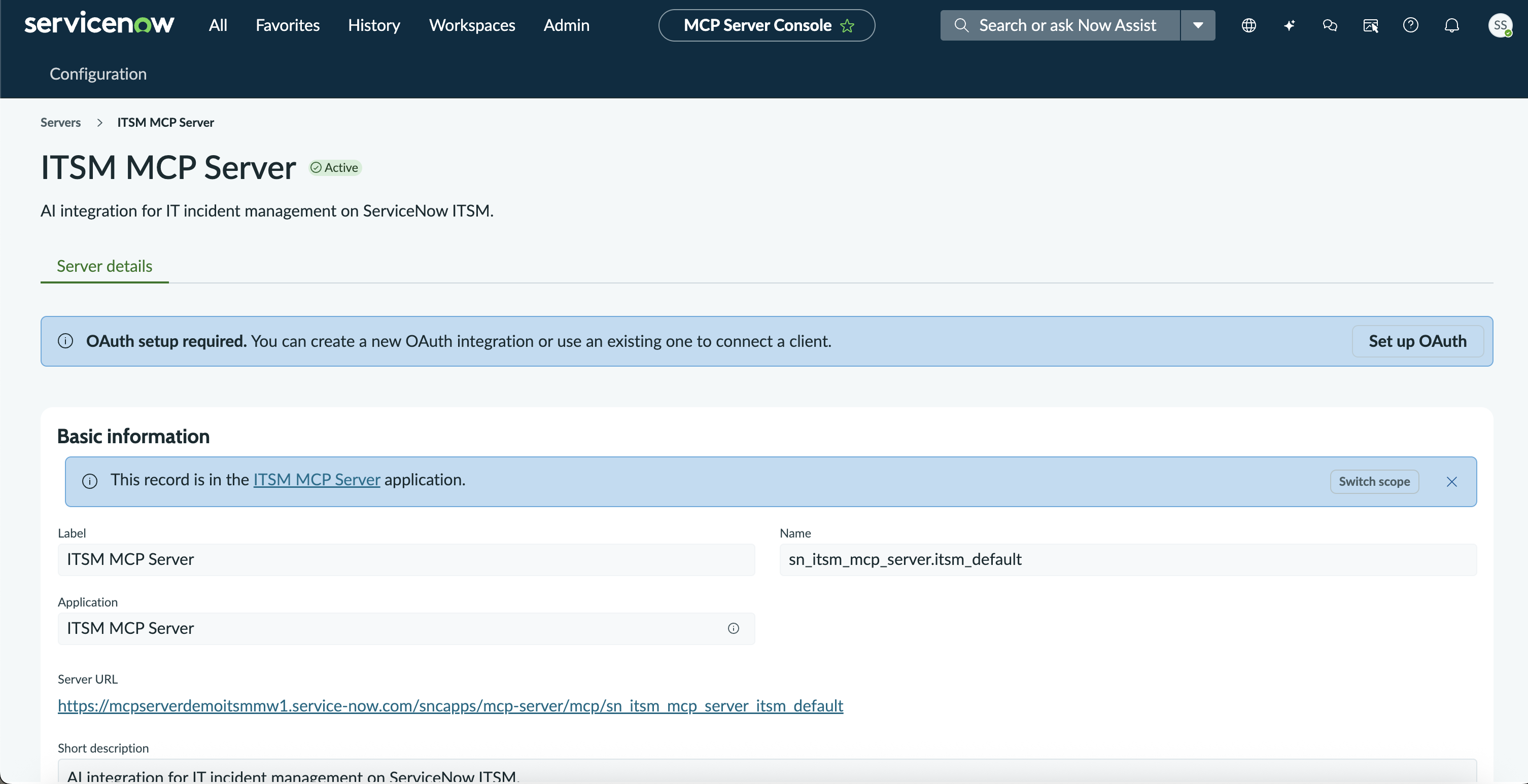 ITSM MCP Server