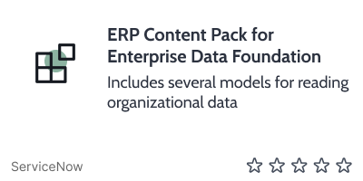 ERP Content Pack for Enterprise Data Foundation