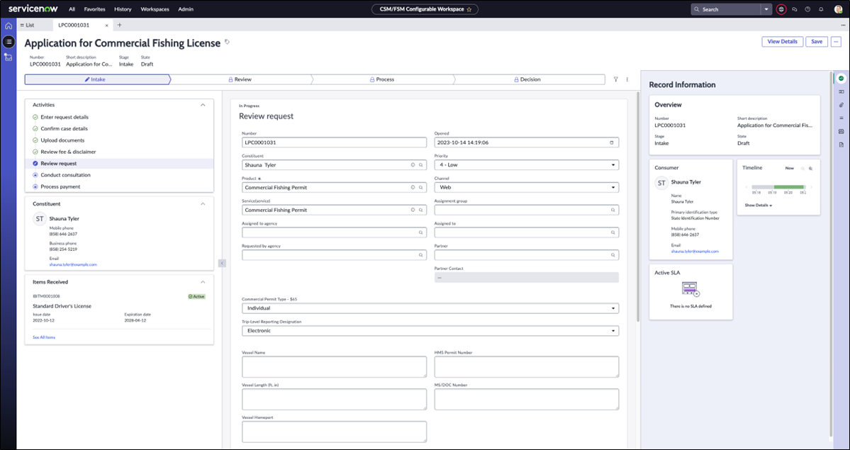 License and Permit Playbook - ServiceNow App