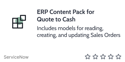 ERP Content Pack for Quote to Cash