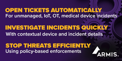 Armis Incident Integration