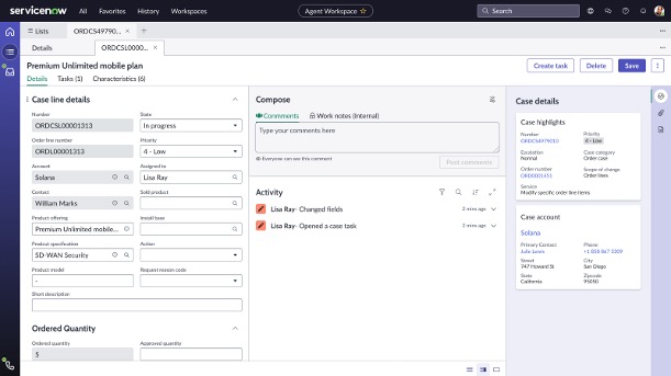 Case lines and workflows