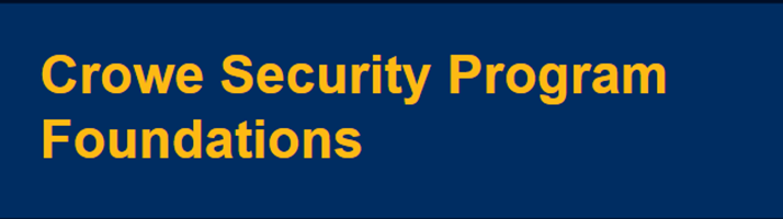 Security Program Foundations