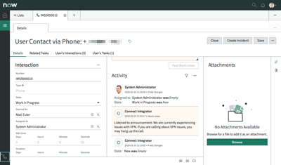 ServiceNow Voice for ITSM
