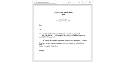 Document display component
