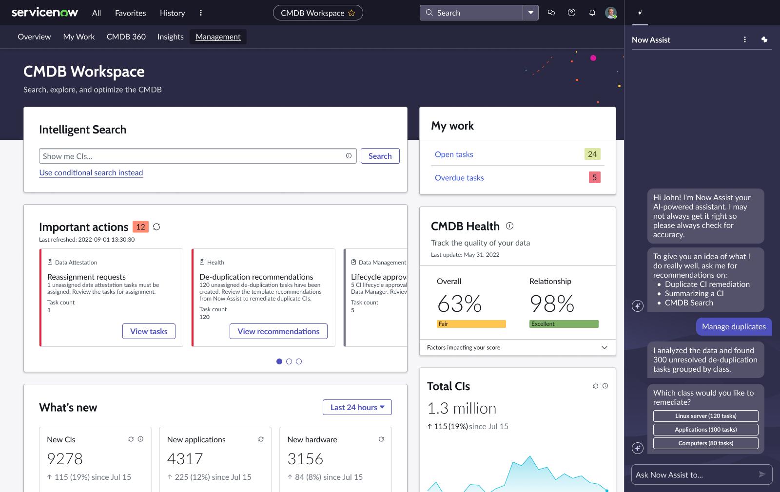 Now Assist for Configuration Management Database (CMDB)