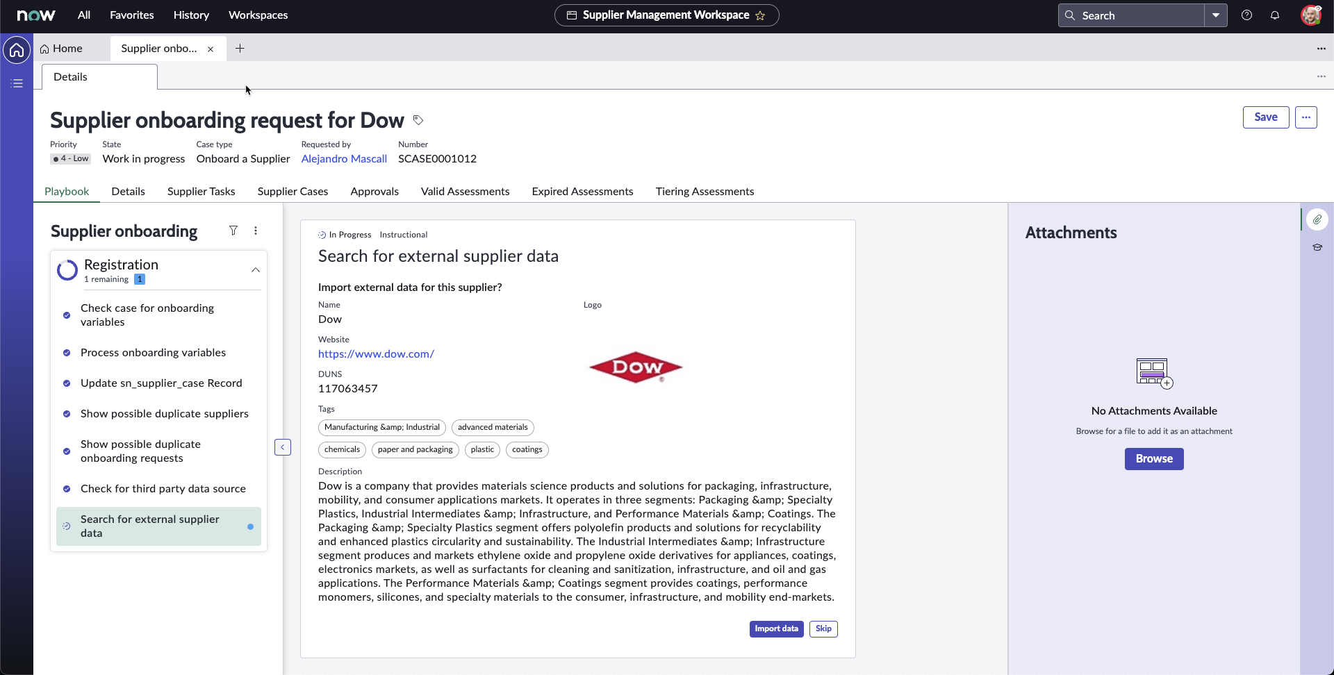 Craft.co Integration for Supplier Lifecycle Operations