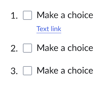 Checklist component